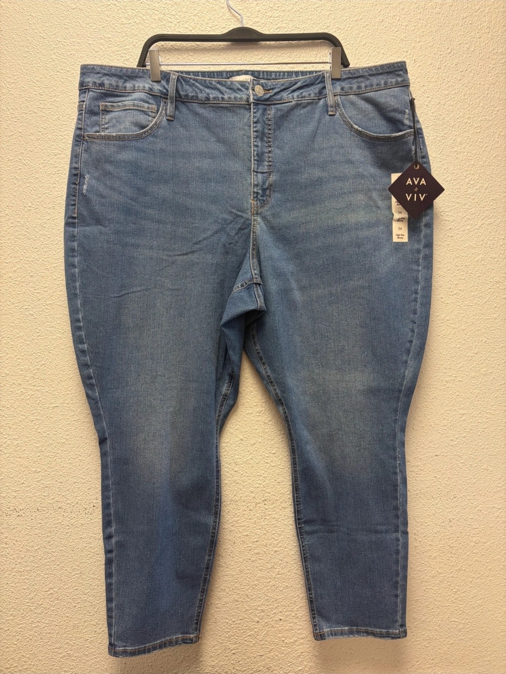 Ava & Viv Women's Light Skinny Jeans Size 26 #910